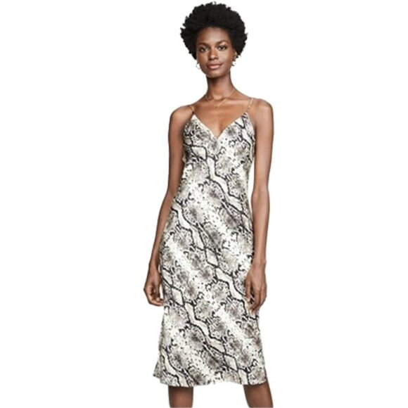🔥 🆕 CAMI NYC RAVEN SNAKE SLIP DRESS 100% SILK Size XS - Picture 1 of 9